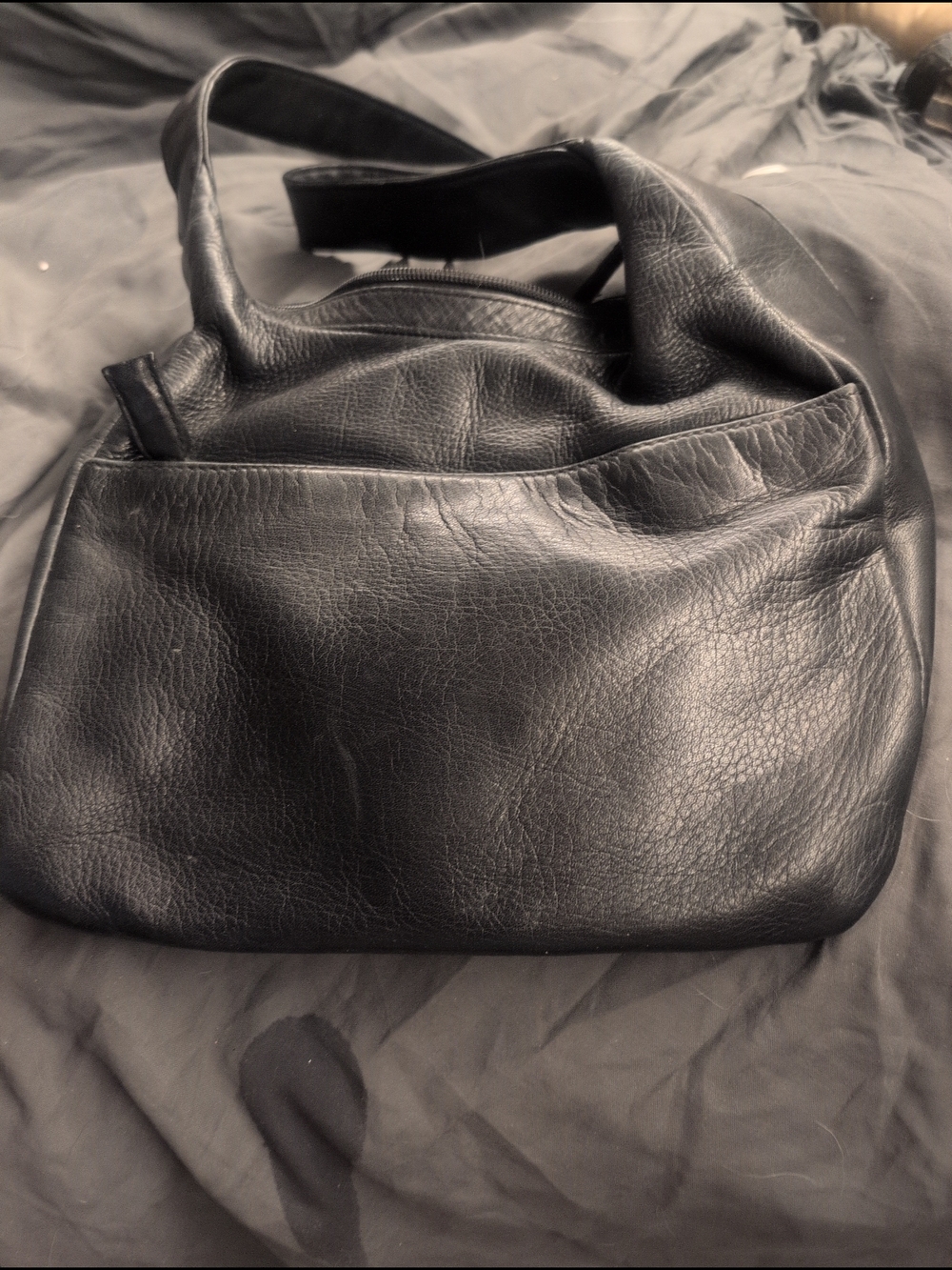 Tignanello Black Leather Shoulder Bag